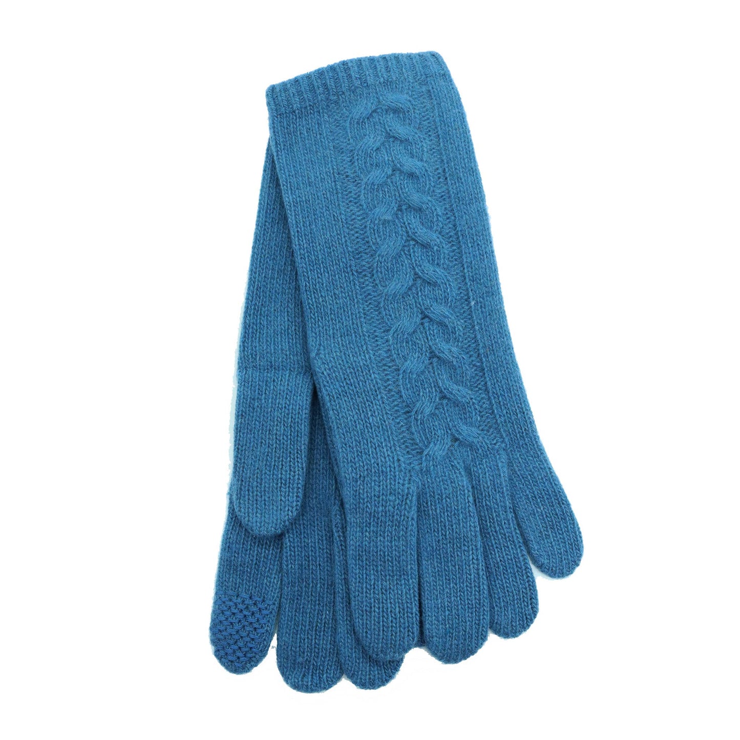 Cashmere Tech gloves with cables