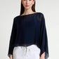 TINA Stephens Italy/Tees By Tina - Sofita 3/4 Sleeve Cropped Silk Kaftan (BQ200)