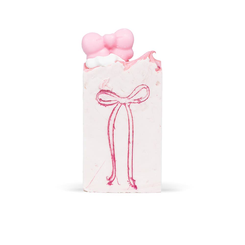 Pretty in Pink party favor sized Soap Bar with Pink Bow