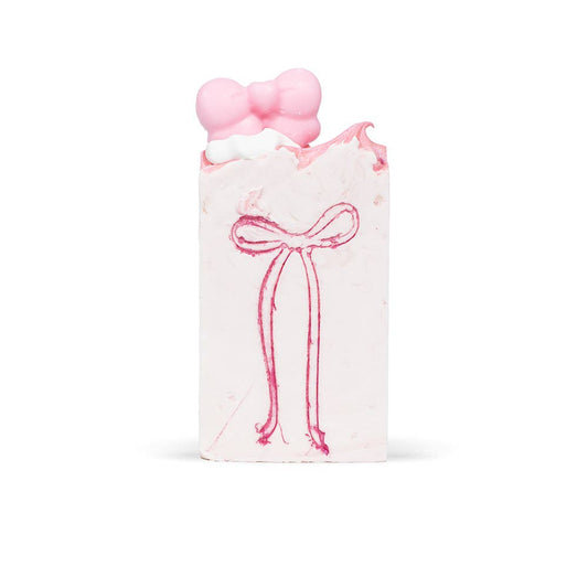 Pretty in Pink party favor sized Soap Bar with Pink Bow