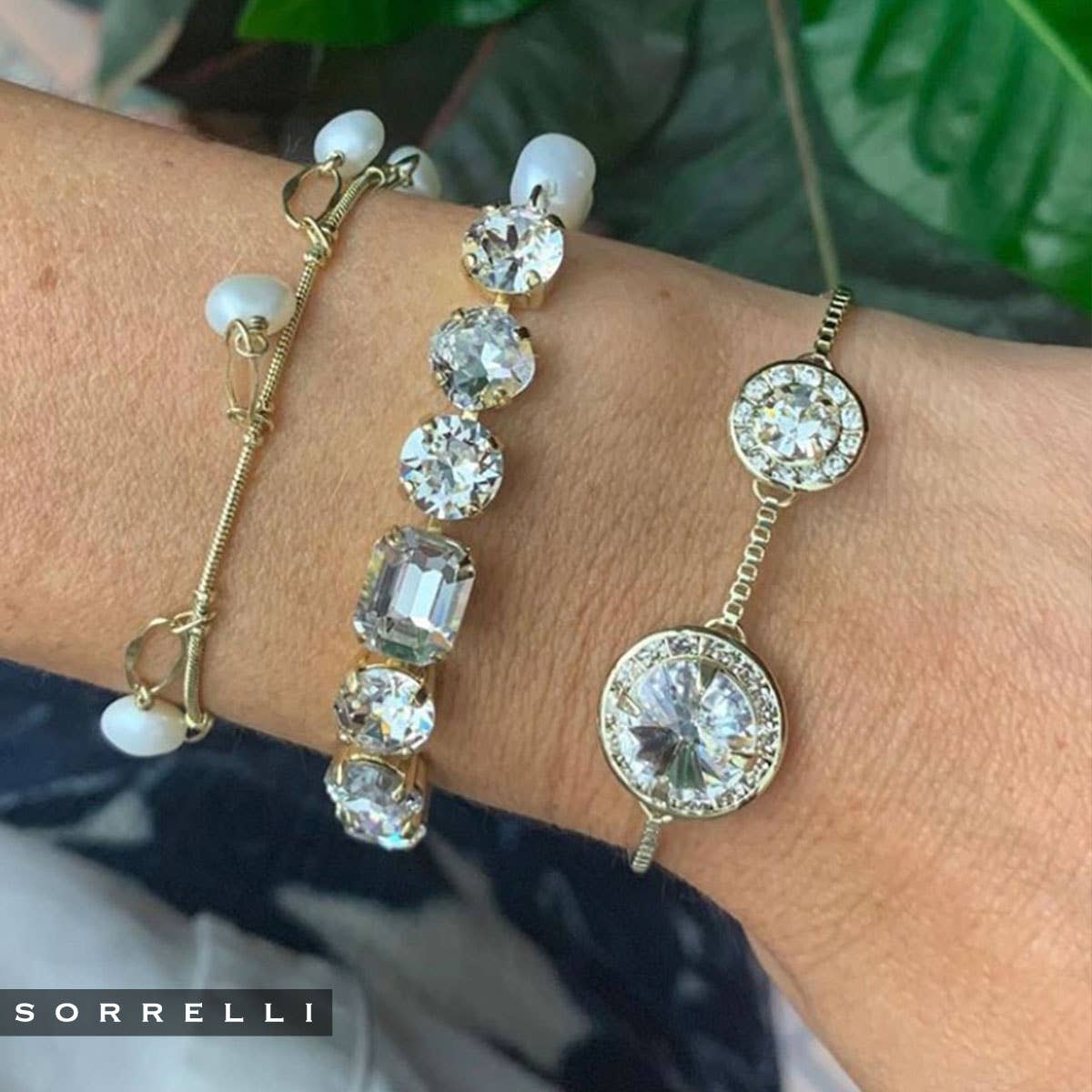 Sorrelli - Cadenza Slider Bracelet - BEC14BGCRY