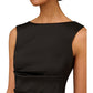 Aidan Mattox Stretch Mikado Boat Neck Sleeveless Sheath Gown