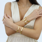 KARINE SULTAN - Minimalist Split Cuff - 24K Gold Plated