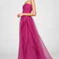 Theia Couture Teresa Strapless Draped Gown