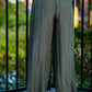 TINA Stephens Italy/Tees By Tina - Mercedes Foldover Waist Silk Pant (PL203): 316 Olive / One Size