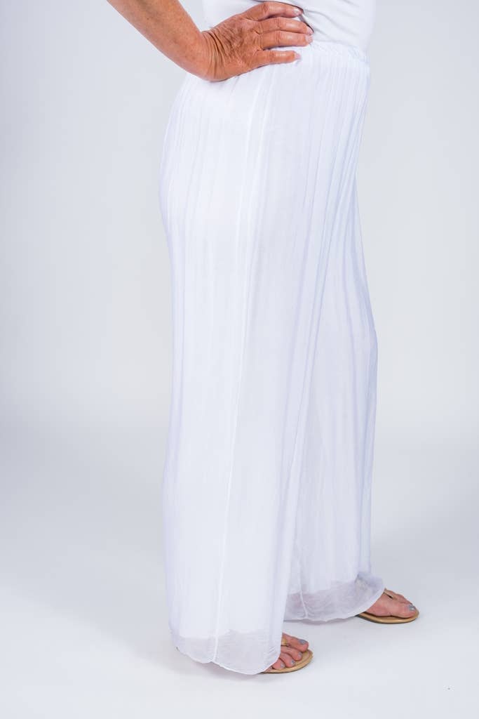 TINA Stephens Italy/Tees By Tina - Roxy Silk Straight Leg Pant (PL212)