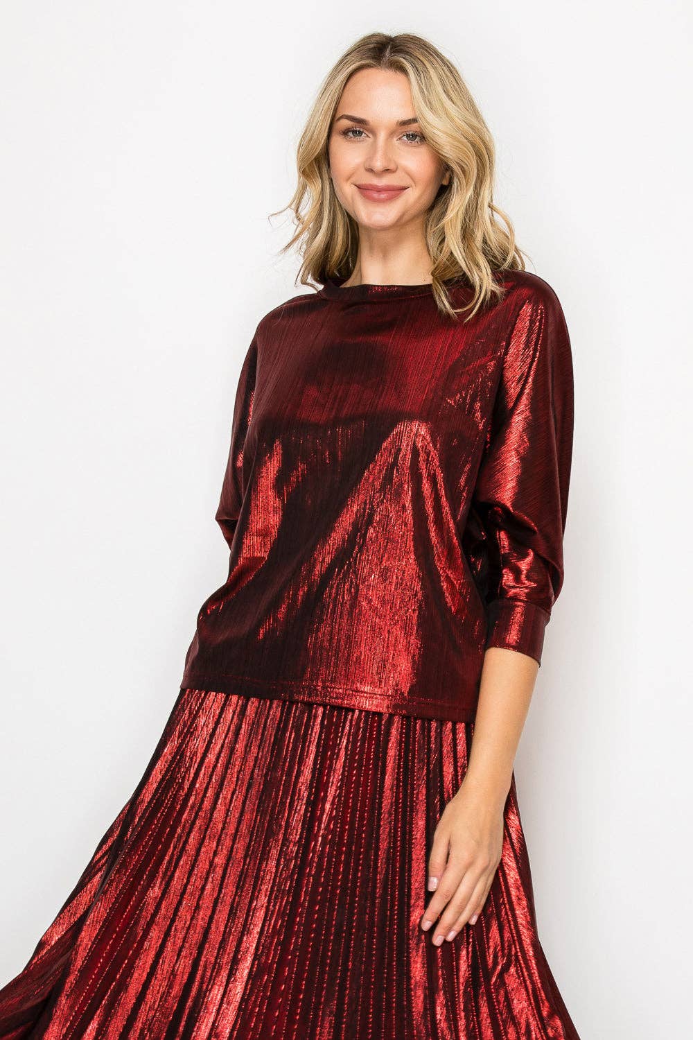 Jonah Stretch Shimmering Knit Top