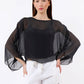 TINA Stephens Italy/Tees By Tina - Sofita 3/4 Sleeve Cropped Silk Kaftan (BQ200)