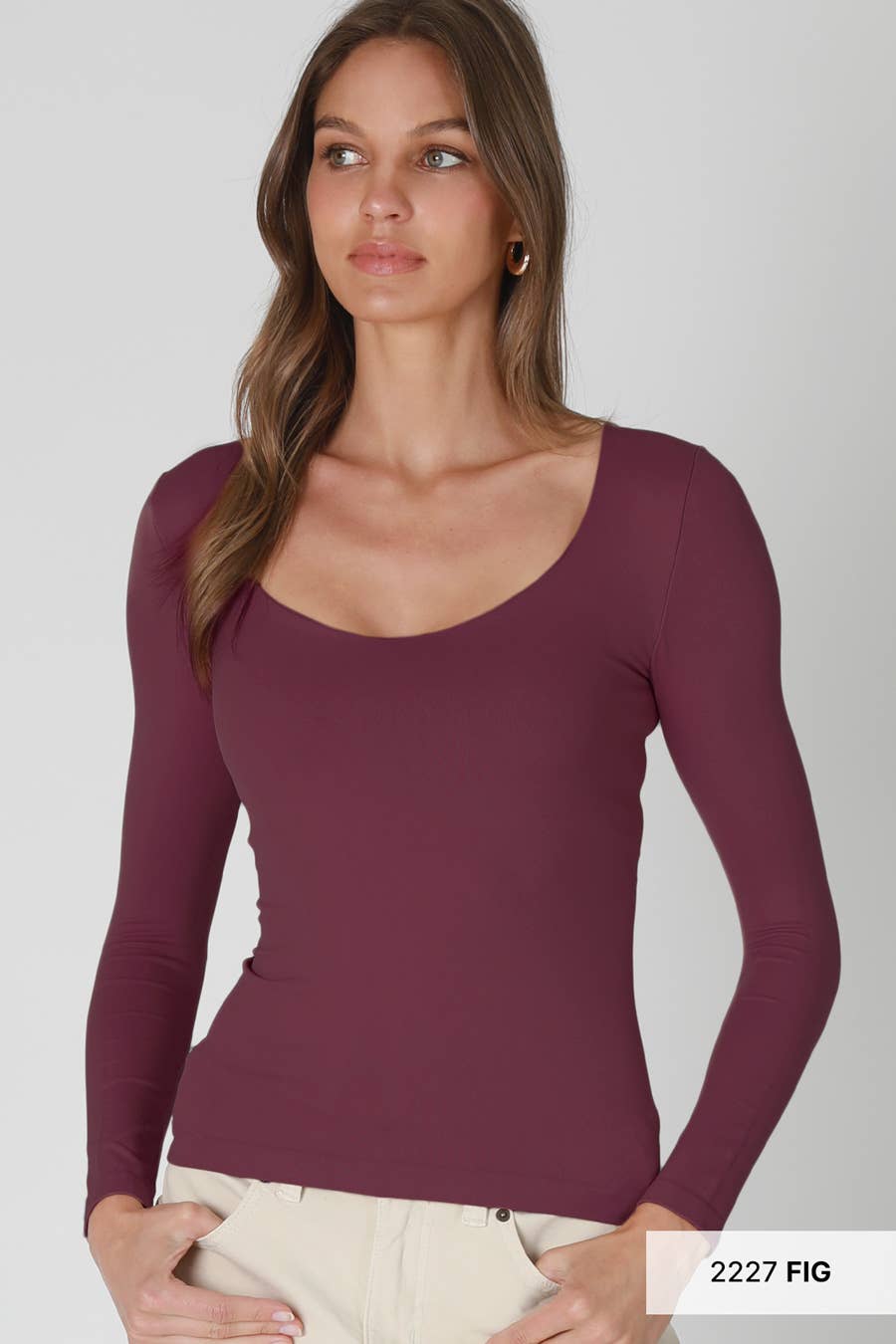 NIKIBIKI  Clean Line Sweetheart L/S Top