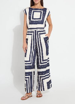 Lysse Fabiana Printed Jumpsuit in Costa Mosaica
