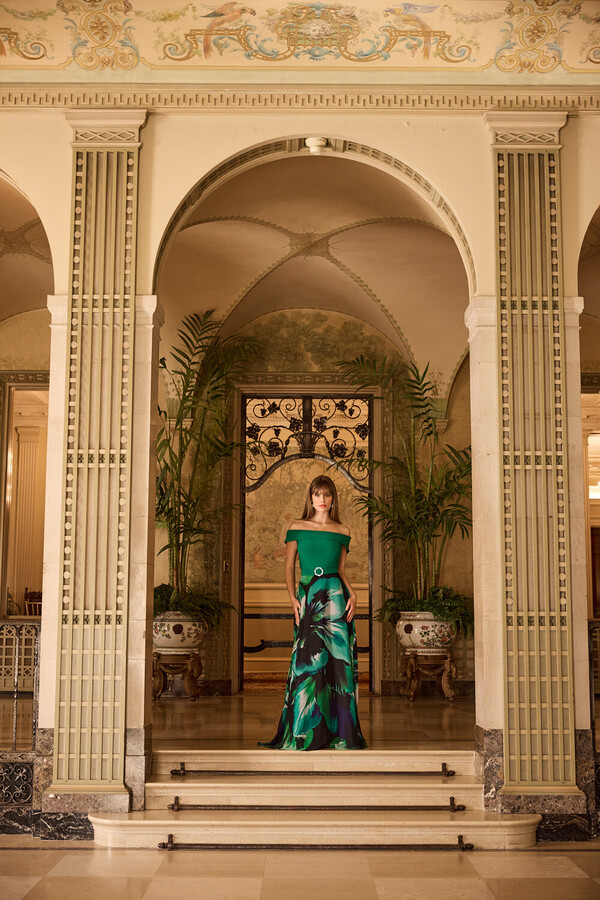 Frank Lyman Floral Off-shoulder Maxi Dress