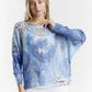 TINA Stephens Italy/Tees By Tina - Circle Flower Danielle Batwing Open Knit Sweater (BLS424CF)