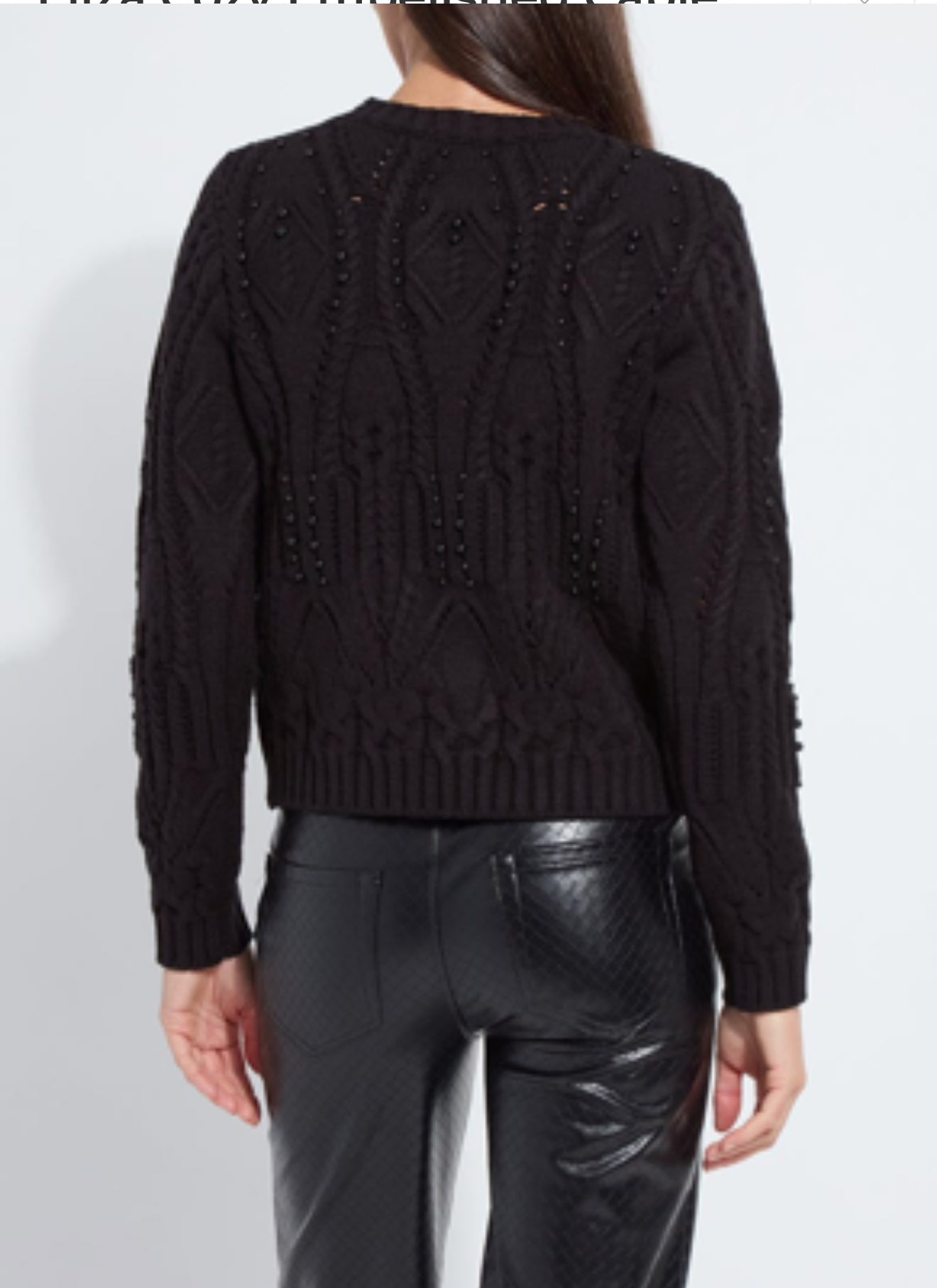 Lysse Eliza Cozy Embelished Cable Sweater