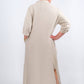 TINA Stephens Italy/Tees By Tina - Fernanda Open Collar Linen Dress (DQ107)