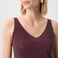 Joseph Ribkoff Metallic Knitted Camisole with Rhinestones