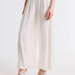 TINA Stephens Italy/Tees By Tina - Mercedes Foldover Waist Silk Pant (PL203): 100 White / One Size