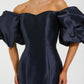 Mac Duggal Black Sweetheart Off The Shoulder Puff Sleeve Gown