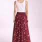 TINA Stephens Italy/Tees By Tina - Sable Garden Silk Skirt (SL202G)