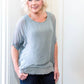 Adriana Silk Double Raw Edge Top (BQ209)
