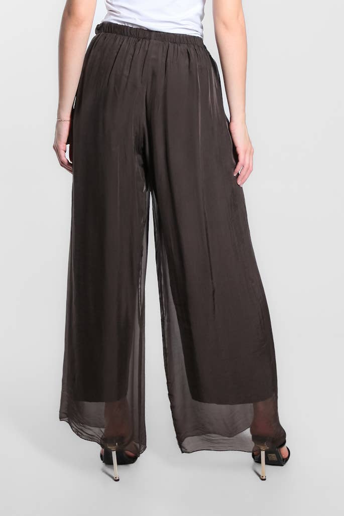 TINA Stephens Italy/Tees By Tina - Roxy Silk Straight Leg Pant (PL212)