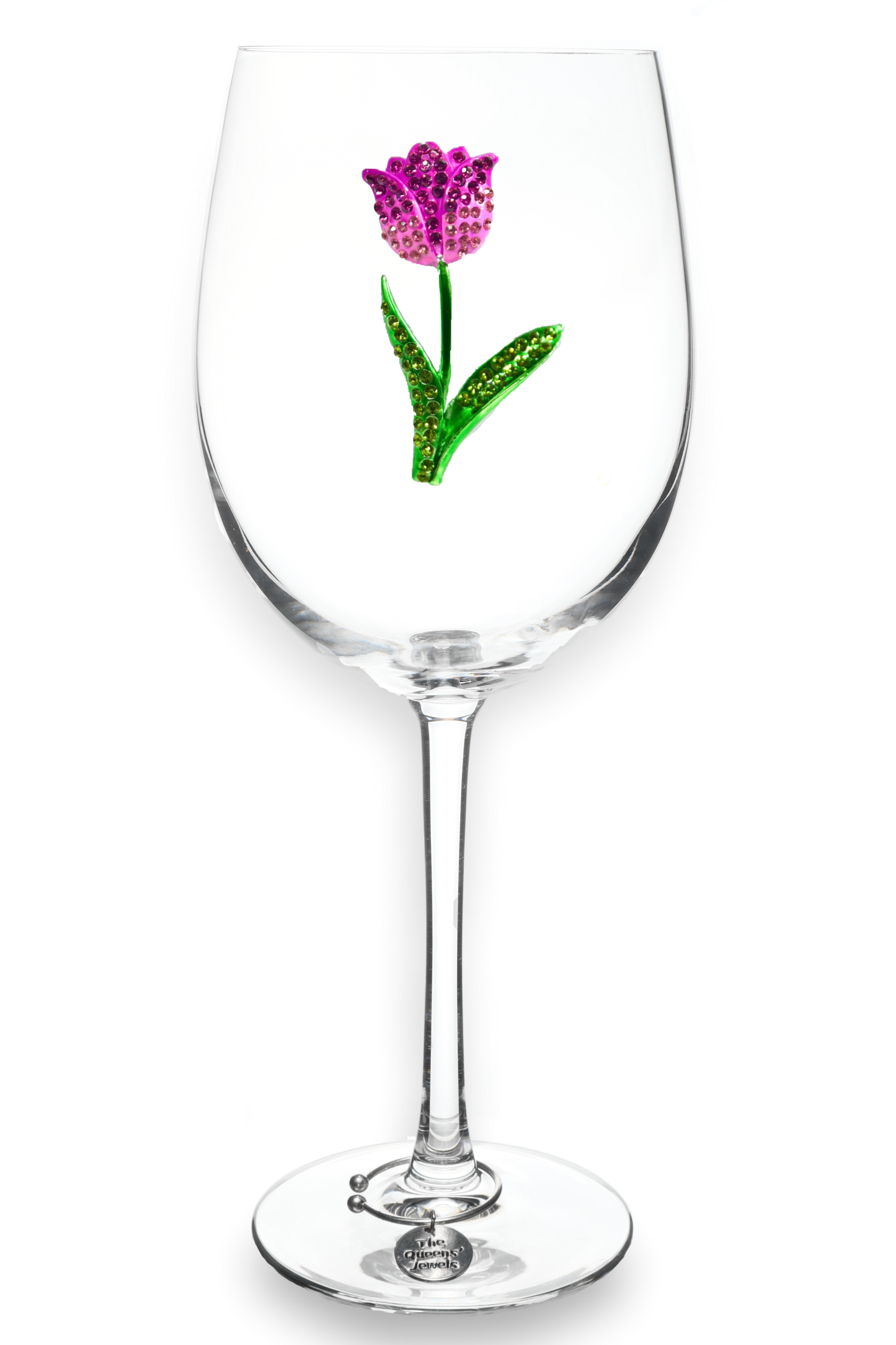 Tulip Jeweled Stemmed Wine Glass