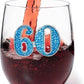 60th Birthday Jeweled Stemless Wine Glass