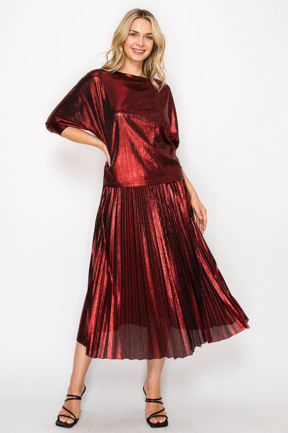 Jonah Stretch Shimmering Knit Top