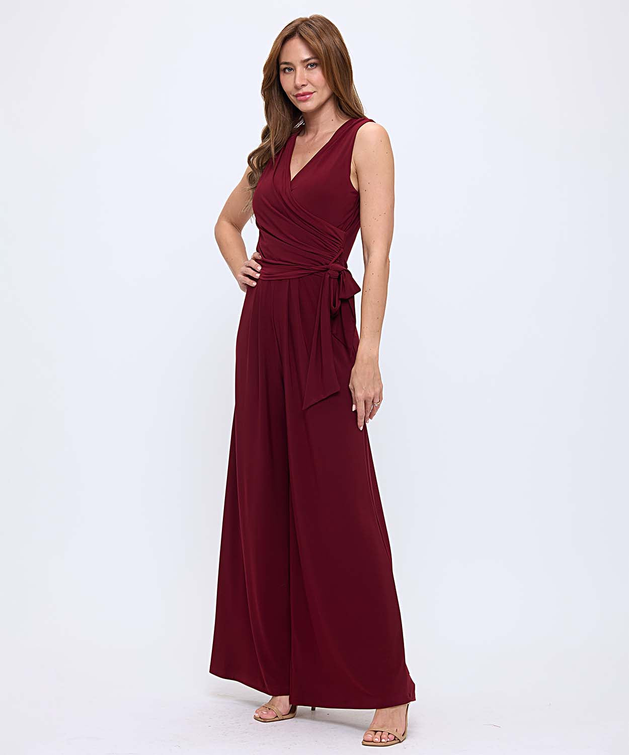 Last Tango Surplice Jumpsuit With Tie Waist