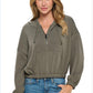 Ariella Cropped Hoodie w Zipper