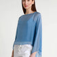TINA Stephens Italy/Tees By Tina - Sofita 3/4 Sleeve Cropped Silk Kaftan (BQ200)