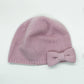 Cashmere beanie with bow