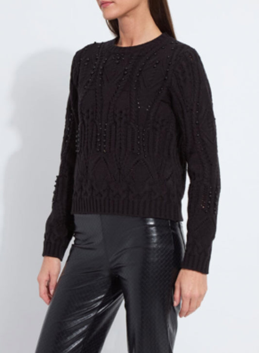 Lysse Eliza Cozy Embelished Cable Sweater