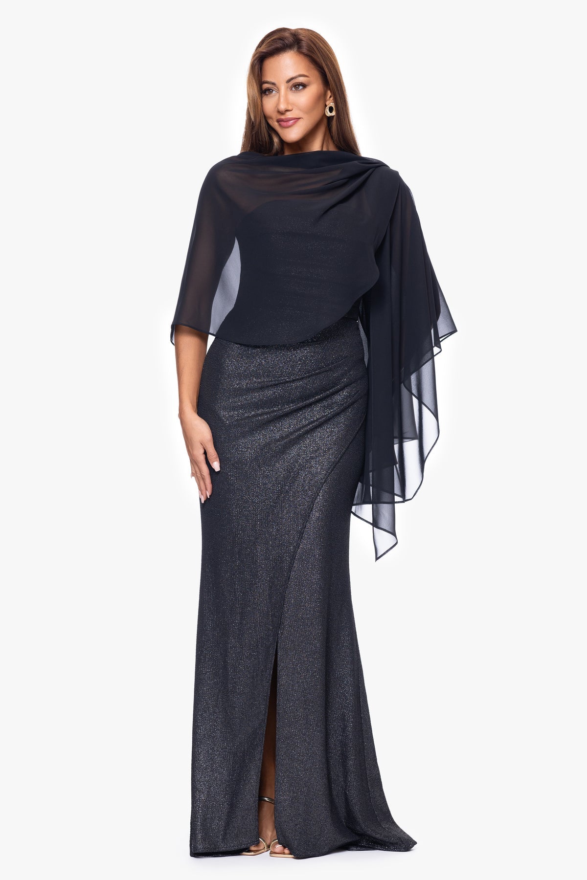 Betsy & Adam "BERNADETTE" CHIFFON SHAWL WRAP