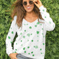 Wooden Ships MINI SHAMROCK PRINTED V COTTON