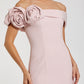 Mac Duggal Light Pink Off The Shoulder Crepe Mermaid Gown