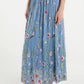 TINA Stephens Italy/Tees By Tina - Sable Garden Silk Skirt (SL202G)