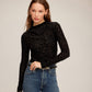 Khami Velvet Burnout Shirred Top