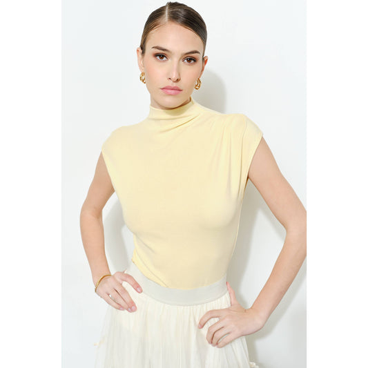 INA - Classic Mock Neck Sleeveless Knit Top