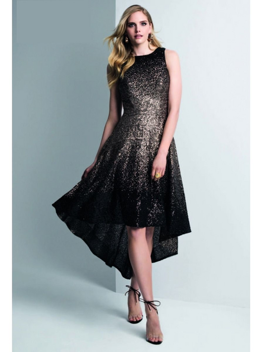 Frank Lyman Dipped Hem Sequin Dress