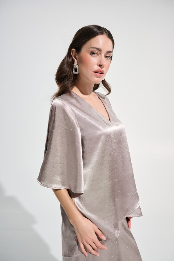 Joseph Ribkoff V-neck Jewel Embellished Pullover Style