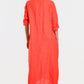 TINA Stephens Italy/Tees By Tina - Fernanda Open Collar Linen Dress (DQ107)