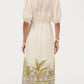 Johnny Was BUTTON FRONT DRAWSTRING DRESS