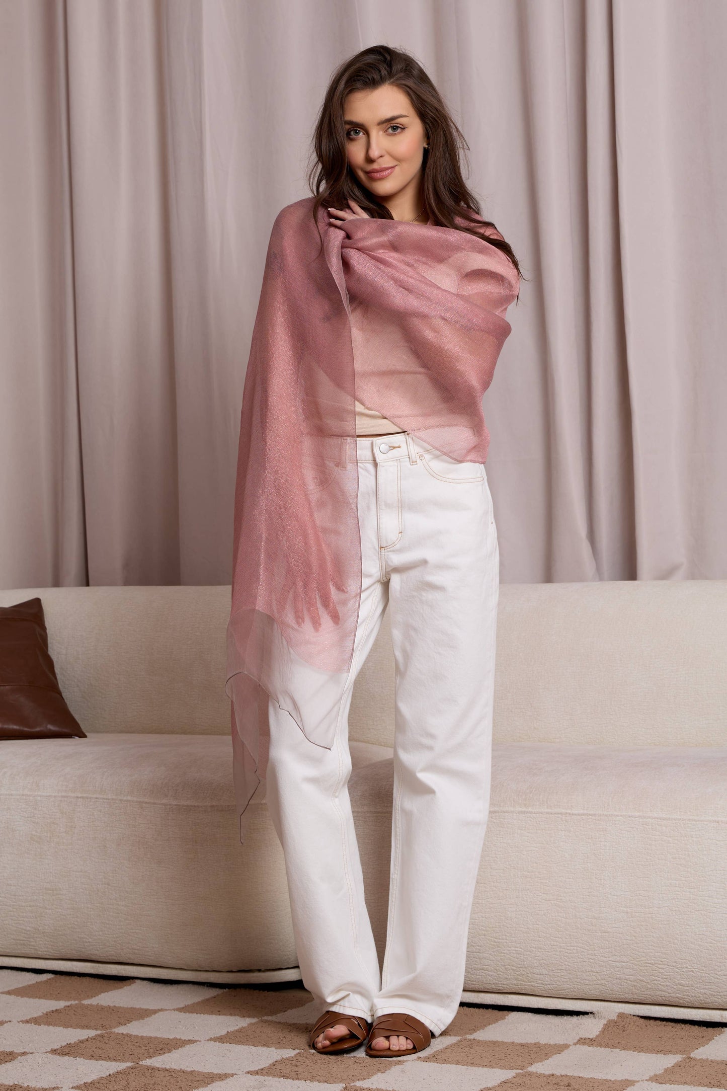 SAACHI - Sparkle Sheer Social Wrap Scarf