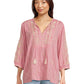 Johnny Was 3/4 Sleeve Prairie Blouse