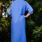 TINA Stephens Italy/Tees By Tina - Fernanda Open Collar Linen Dress (DQ107)