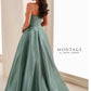 Montage Liquid Crystal Organza Strapless Gown