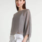 TINA Stephens Italy/Tees By Tina - Sofita 3/4 Sleeve Cropped Silk Kaftan (BQ200)