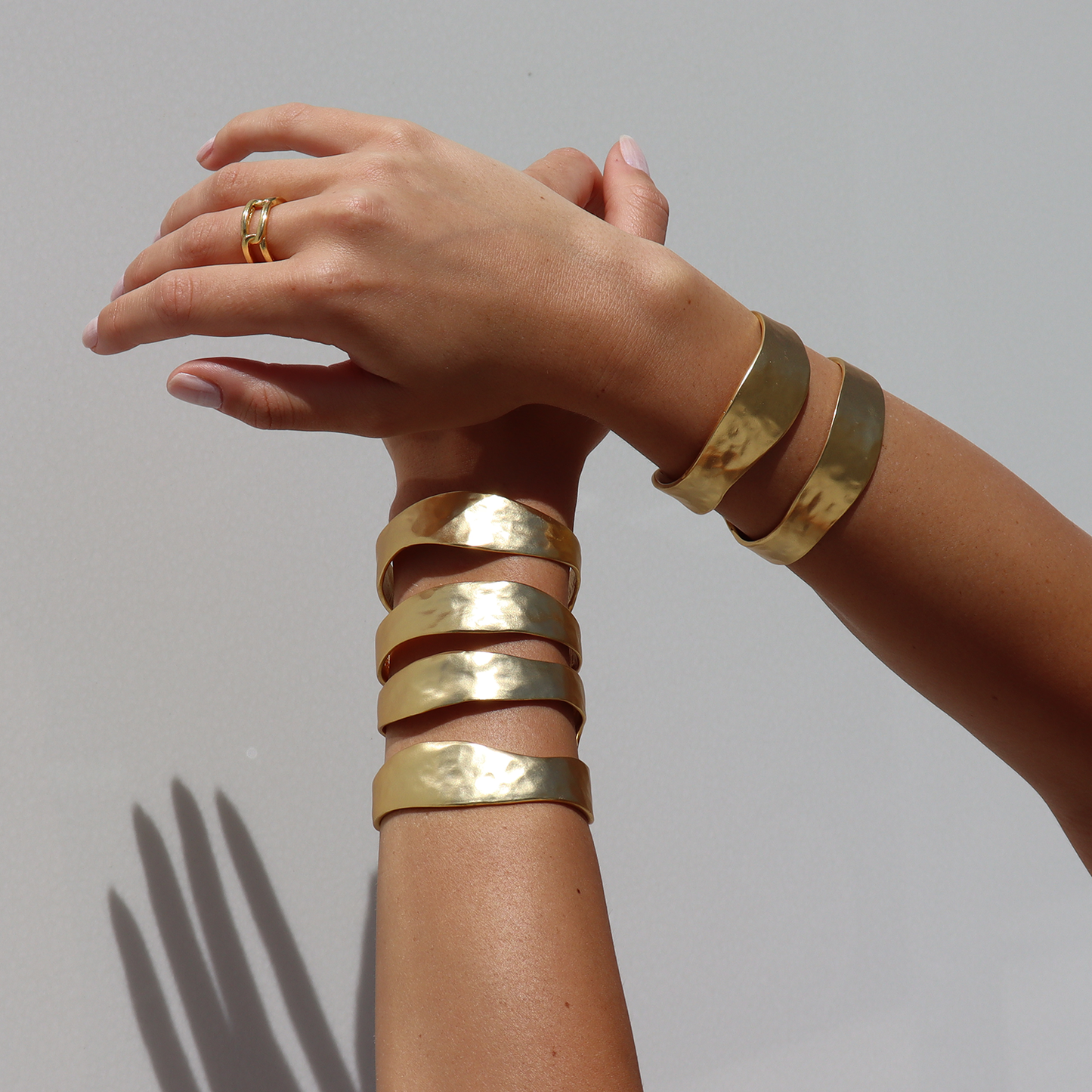 KARINE SULTAN - Modern Split Cuff Bracelet - 24K Gold Plated