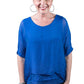 Adriana Silk Double Raw Edge Top (BQ209)