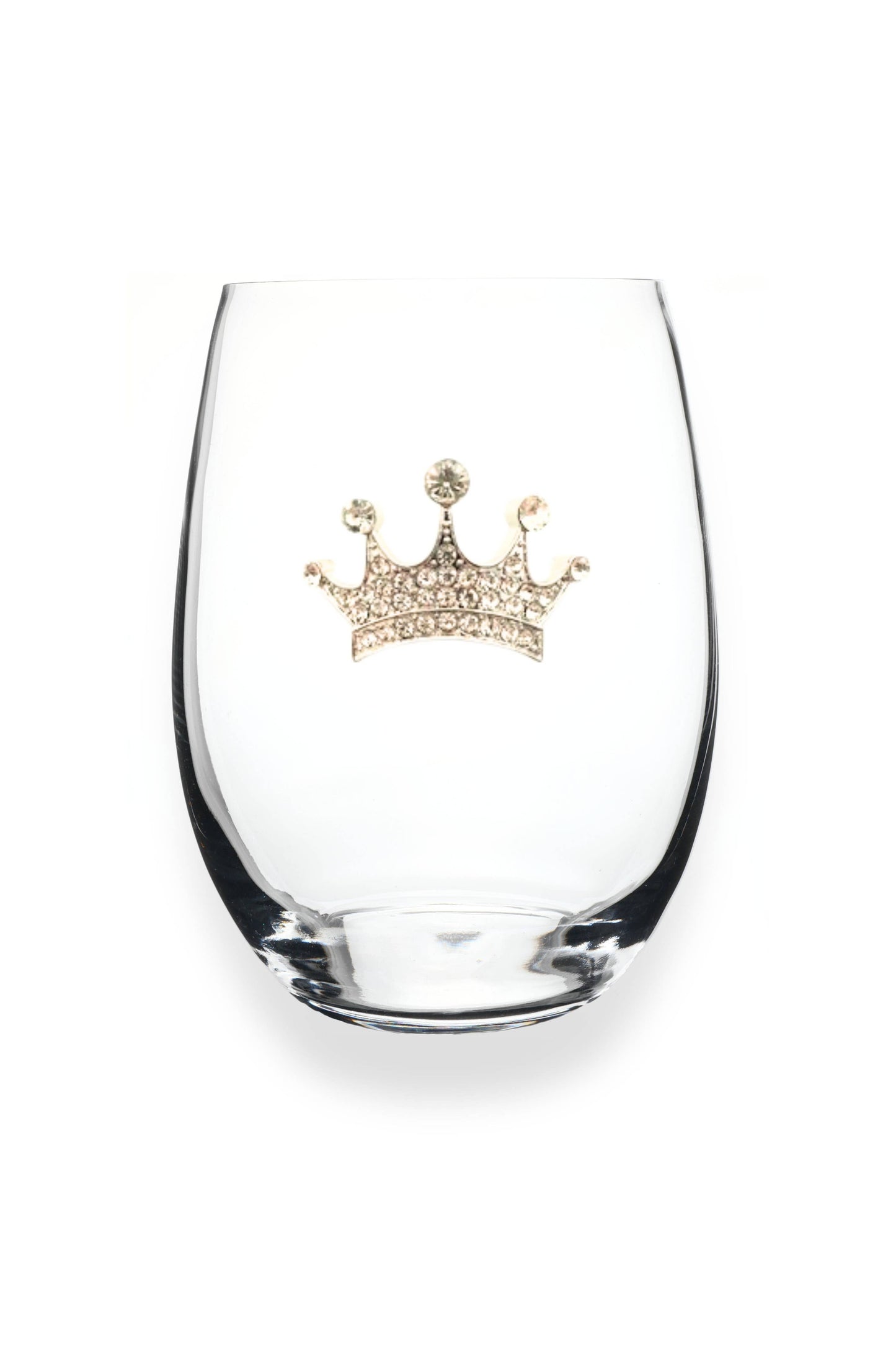 Tiara Jeweled Stemless Wine Glass
